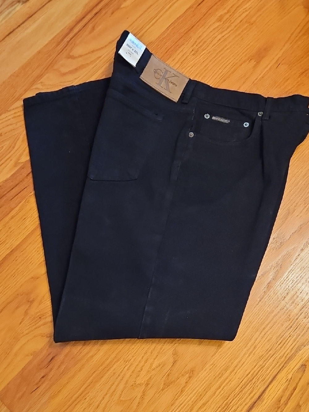 Calvin Klein  Mens Black Straight Leg Jeans
